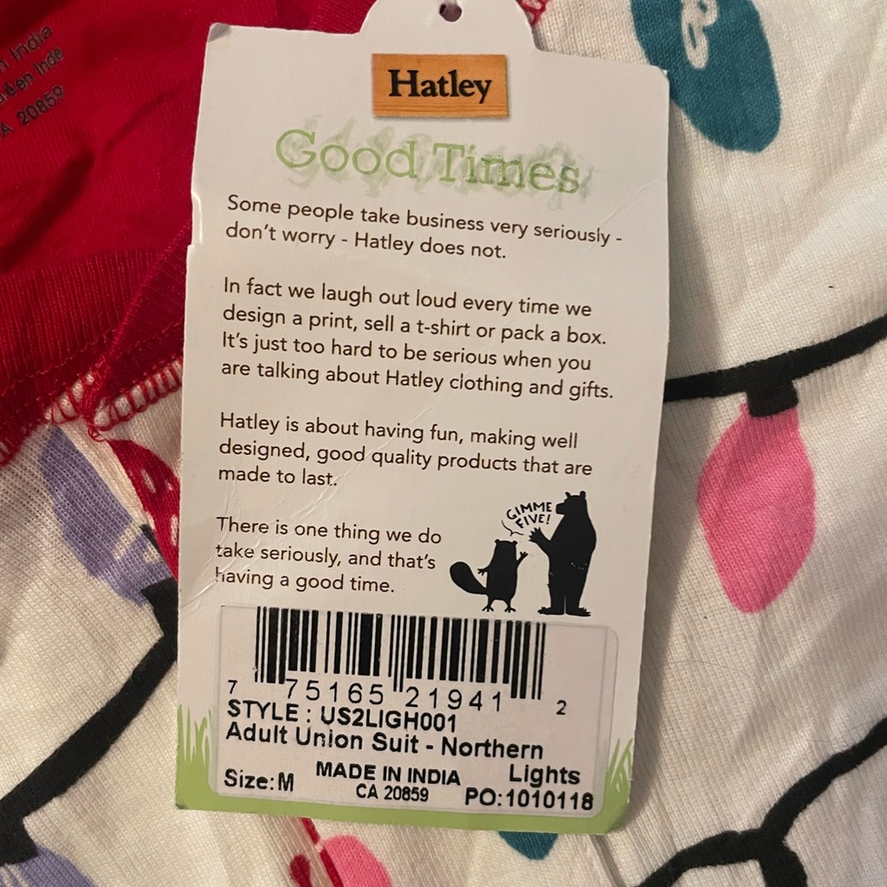 New Adult Holiday Lights Christmas Onesie Union Suit by Hatley - Picture 2 of 9